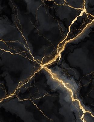 The primary subject of the image is a yellow lightning bolt, which is the main focus of the scene. The lightning bolt is depicted as a yellow line on a black background, creating a striking contrast. The setting appears to be a dark, moody environment, which adds to the dramatic effect of the lightning bolt. The visual style of the image is a combination of digital art and illustration, with the yellow lightning bolt being the central element of the composition. The colors and mood of the image