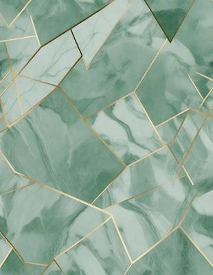 The primary subject of the image is a marble-like pattern, which is the main object, scene, or focus of the image. The setting or background features a green and gold marble-like pattern, which gives the image a unique and visually appealing appearance. The visual style of the image is a combination of digital art and illustration, creating a striking and intricate design. The colors and mood of the image are predominantly green and gold, giving it a warm and luxurious feel.