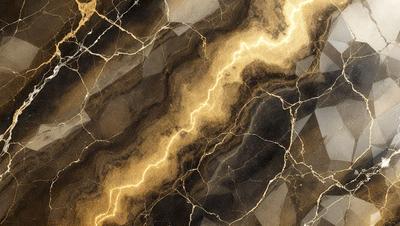 The primary subject of the image is a marble countertop with a patterned design. The setting is a kitchen, and the visual style is a black and white photo. The countertop features a light and dark pattern, creating a contrasting and visually appealing surface. The overall atmosphere of the image is elegant and sophisticated, with the marble countertop serving as a focal point in the kitchen.