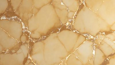The primary subject of the image is a marble wall with a gold-colored pattern. The setting is a room with a marble wall, and the visual style is a close-up of the marble wall. The colors and mood of the image are warm and luxurious, with the gold pattern adding a touch of sophistication.