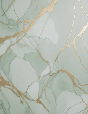 The primary subject of the image is a marble wall with a gold-colored design. The setting is a room with a marble wall as the main focus. The visual style is a combination of a photo and digital art, creating a unique and intricate design. The dominant colors are gold and white, giving the wall a luxurious and elegant appearance.
