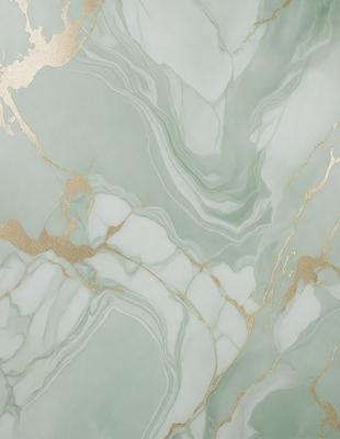The primary subject of the image is a marble-like surface with a gold-colored design. The setting is a bathroom, and the visual style is a combination of a photo and digital art. The dominant colors are gold and green, creating a luxurious and elegant atmosphere.