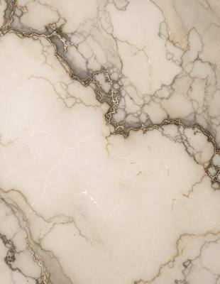 The primary subject of the image is a marble surface with a pattern of white and grey veins. The setting is a room with a white marble wall, and the visual style is a close-up of the marble surface. The colors and mood of the image are predominantly white and grey, giving it a clean and elegant appearance.