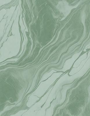 The image features a green marble-like surface with a pattern of swirls and waves. The primary subject is the marble, which is the main object, scene, or focus of the image. The setting is a close-up of the marble, showcasing its unique texture and design. The visual style is a realistic representation of the marble, capturing its natural beauty. The colors and mood of the image are predominantly green, giving it a calm and serene atmosphere.