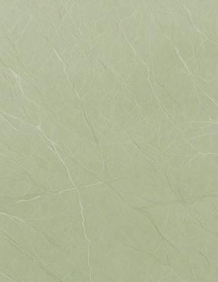 The primary subject of the image is a close-up of a green wall with a patterned texture. The setting is a room with a green wall, and the visual style appears to be a photo. The dominant colors in the image are green and white, creating a calm and soothing atmosphere.