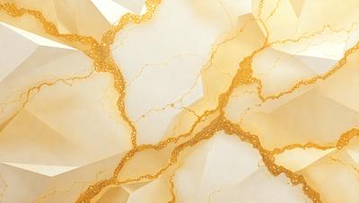 The primary subject of the image is a gold-colored wall with a marbled texture. The setting is a room with a white background, which contrasts with the gold-colored wall. The visual style is a close-up of the wall, showcasing its intricate texture and design. The colors and mood of the image are warm and luxurious, evoking a sense of sophistication and elegance.