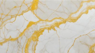 The primary subject of the image is a marble wall with a gold-colored design. The setting is a room with a white marble surface. The visual style is a close-up of the marble wall, showcasing the intricate gold design. The colors and mood of the image are predominantly white and gold, giving it a luxurious and elegant appearance.