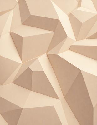The primary subject of the image is a large, intricate paper sculpture. The sculpture is made of paper and features a unique design, giving it a three-dimensional appearance. The setting is a white background, which provides a clean and minimalist look to the artwork. The visual style is a combination of digital art and illustration, as the paper sculpture is created using digital tools and techniques. The colors and mood of the image are predominantly neutral, with the white background and the paper sculpture's natural t