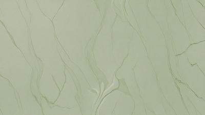 The primary subject of the image is a green wall with a pattern of white lines. The setting is a room with a green wall, and the visual style is a drawing or illustration. The dominant colors are green and white, creating a calm and soothing atmosphere.