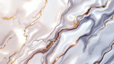 The primary subject of the image is a marble-like surface with gold and white colors. The setting is a bathroom, and the visual style is a photo. The dominant colors and overall atmosphere are elegant and luxurious.
