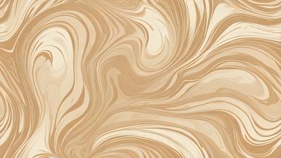 The primary subject of the image is a patterned wallpaper with a brown and white color scheme. The setting is a room with a wooden floor, and the visual style appears to be a combination of a photo and a drawing. The colors and mood of the image are warm and inviting, creating a cozy atmosphere.