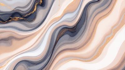 The primary subject of the image is a close-up of a marble tile with a gold-colored border. The setting is a bathroom, as indicated by the presence of the marble tile. The visual style is a combination of a photo and digital art, creating a unique and intricate pattern. The dominant colors are gold and white, giving the image a luxurious and elegant appearance.