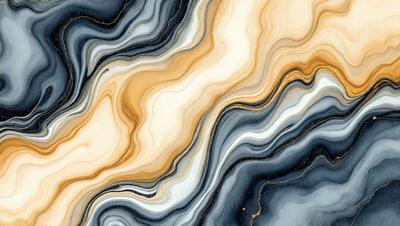 The primary subject of the image is a close-up of a marbled stone, showcasing its intricate and colorful patterns. The setting is a natural environment, with the stone being the main focus of the scene. The visual style is a close-up, which emphasizes the details of the stone. The colors and mood of the image are vibrant and lively, with the marbled stone serving as a striking and eye-catching centerpiece.