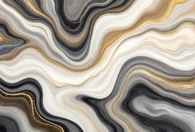 The primary subject of the image is a marble-like pattern, which is the main focus of the image. The setting is a marble-like surface, and the visual style appears to be a close-up of the marble pattern. The colors and mood of the image are predominantly dark and moody, with the marble pattern being the main source of visual interest.