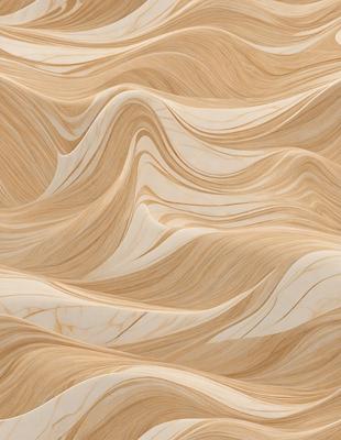 The primary subject of the image is a marble wall with a unique and intricate design. The setting is a room with a marble floor, and the visual style is a close-up of the marble wall. The colors and mood of the image are predominantly neutral, with the marble providing a warm and natural tone.