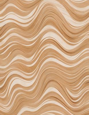 The primary subject of the image is a wooden wall with a unique and intricate design. The setting is a room with a wooden floor, and the visual style appears to be a combination of a photo and a digital art or illustration. The dominant colors are brown and beige, creating a warm and natural atmosphere. The wooden wall design adds a touch of elegance and sophistication to the space.