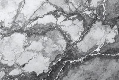 The image features a marble wall with a pattern of swirls and curves. The wall appears to be textured and has a grayish-blue color. The overall atmosphere of the image is elegant and sophisticated, with the marble wall serving as a striking focal point.