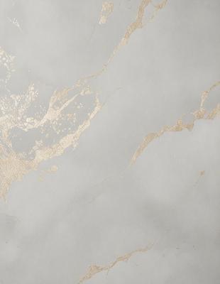 The primary subject of the image is a marble wall with a gold-colored texture. The setting is a room with a grey background. The visual style is a combination of a photo and digital art, creating a unique and intricate design. The dominant colors are gold and grey, giving the wall a luxurious and elegant appearance.