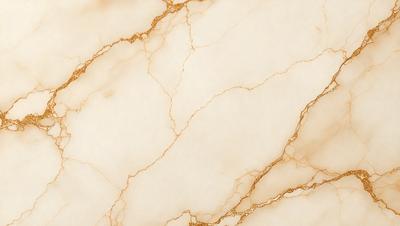The primary subject of the image is a marble wall with a gold-colored texture. The setting is a room with a white background. The visual style is a close-up of the marble wall, showcasing its unique texture and color. The colors and mood of the image are warm and elegant, with the gold and white tones creating a luxurious and sophisticated atmosphere.