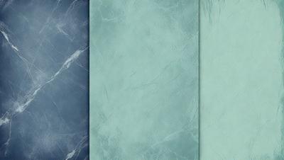 The primary subject of the image is a close-up of a marble wall. The setting is a room with a blue and green marble wall, which is the main focus of the image. The visual style is a close-up of the marble wall, showcasing its texture and details. The colors and mood of the image are predominantly blue and green, creating a calm and serene atmosphere.