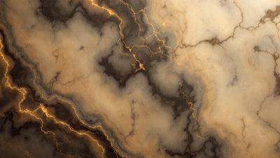 The primary subject of the image is a marble surface with a yellowish hue. The setting is a stone wall, and the visual style appears to be a combination of a photo and digital art. The colors and mood of the image are warm and inviting, with the yellowish hue of the marble creating a sense of warmth and natural beauty.
