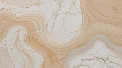 The primary subject of the image is a marble countertop with a unique, swirling pattern. The setting is a kitchen or bathroom, as the countertop is a prominent feature in the scene. The visual style is a close-up of the marble countertop, showcasing its intricate design. The colors and mood of the image are predominantly neutral, with the marble countertop being the main focus and source of visual interest.