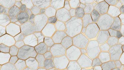 The primary subject of the image is a marble wall with a gold pattern. The setting is a room with a white marble surface. The visual style is a close-up of the marble wall, showcasing the intricate gold pattern. The colors and mood of the image are predominantly white and gold, giving it a luxurious and elegant appearance.
