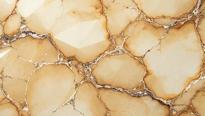 The primary subject of the image is a close-up of a marble wall with a pattern of triangles. The setting is a room with a yellowish-brown marble wall, which adds a warm and natural ambiance to the space. The visual style of the image is a close-up, showcasing the intricate details of the marble wall. The colors and mood of the image are warm and inviting, with the yellowish-brown marble wall serving as the main focal point.