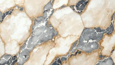 The image features a marble wall with a unique pattern of white and blue tiles. The tiles are arranged in a way that creates a visually appealing and intricate design. The combination of white and blue tiles gives the wall a sophisticated and elegant appearance. The overall mood of the image is one of luxury and refinement, as the marble wall and the intricate tile pattern suggest a high-end interior design.