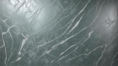 The primary subject of the image is a marble-like surface with a pattern of swirls and lines. The setting is a dark room, and the visual style appears to be a combination of a photo and a digital art or illustration. The colors and mood of the image are predominantly dark, with the swirls and lines creating a sense of depth and intricacy.