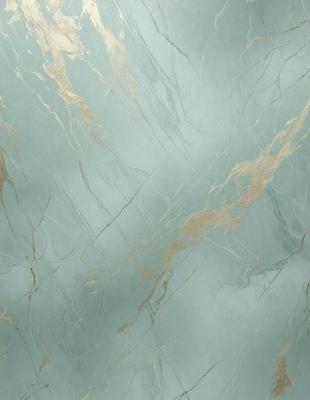 The primary subject of the image is a marble wall with a blue background. The setting is a room with a blue marble wall, and the visual style is a photo. The dominant colors are blue and gold, creating a luxurious and elegant atmosphere.