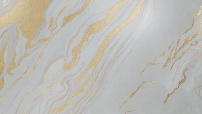 The primary subject of the image is a patterned wall with a combination of gold and white colors. The setting is a room with a grey background, which adds to the overall atmosphere. The visual style of the image is a mix of digital art and illustration, creating a unique and eye-catching design. The dominant colors in the image are gold and white, which give the wall a luxurious and elegant appearance.