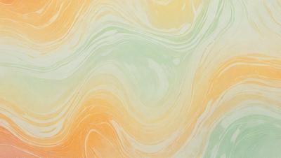 The primary subject of the image is a colorful, swirling pattern on a wall. The setting is a room with a colorful wallpaper, and the visual style is a combination of a photo and digital art. The dominant colors in the image are yellow, orange, and green, creating a vibrant and lively atmosphere.