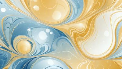 The primary subject of the image is a swirling, colorful pattern that resembles a painting or a digital artwork. The setting is a blue and yellow background, which adds to the vibrant atmosphere of the scene. The visual style is a combination of photo and digital art, creating a unique and eye-catching design. The colors and mood of the image are predominantly blue and yellow, with a sense of movement and energy.
