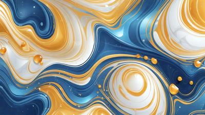 The primary subject of the image is a blue and yellow swirl pattern, which is the main focus of the image. The setting is a blue and yellow background, creating a vibrant and lively atmosphere. The visual style is a digital art or illustration, showcasing the artist's creativity and skill in designing the swirl pattern. The colors and mood of the image are energetic and dynamic, with the blue and yellow colors evoking a sense of movement and liveliness.