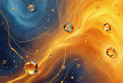 The primary subject of the image is a close-up of a yellow and orange swirling pattern, which appears to be a digital art or illustration. The setting is a background of a yellow and orange swirling pattern, creating a vibrant and lively atmosphere. The visual style is a mix of digital art and illustration, with the colors and mood being predominantly yellow and orange.