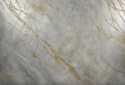 The primary subject of the image is a marble countertop with a unique, textured surface. The setting is a kitchen or bathroom, as the countertop is a part of the room's design. The visual style is a close-up of the marble countertop, showcasing its intricate patterns and textures. The colors and mood of the image are predominantly neutral, with the marble countertop being the main focus and source of visual interest.