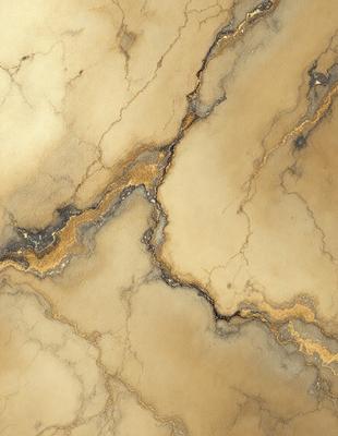 The primary subject of the image is a marble surface with a gold-colored pattern. The setting is a room with a yellow marble wall, and the visual style is a close-up of the marble surface. The colors and mood of the image are warm and inviting, with the gold pattern adding a touch of luxury and sophistication.