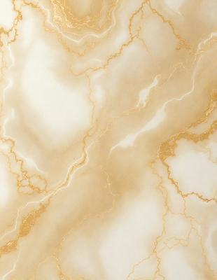 The primary subject of the image is a marble wall with a gold-colored pattern. The setting is a room with a white background, and the visual style is a close-up of the marble wall. The colors and mood of the image are warm and elegant, with the gold pattern adding a touch of luxury to the marble surface.