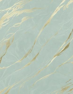 The primary subject of the image is a blue and gold marbled wallpaper. The setting is a room with a blue and gold marbled wallpapered wall. The visual style is a patterned wallpaper, and the colors and mood are a combination of blue and gold, creating a luxurious and elegant atmosphere.