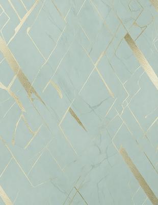The primary subject of the image is a marble wall with a blue background. The setting is a room with a blue wall, and the visual style is a close-up of the marble wall. The colors and mood of the image are predominantly blue and calm, creating a serene atmosphere.