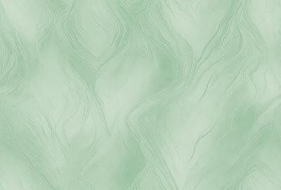 The primary subject of the image is a green and white patterned wallpaper. The setting is a room with a green and white wallpapered wall. The visual style is a patterned wallpaper, which gives the room a unique and artistic appearance. The dominant colors are green and white, creating a calm and soothing atmosphere in the room.