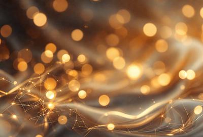 The primary subject of the image is a close-up of a brightly lit, shiny, and colorful fabric. The setting is a room with a backdrop of a wall, and the visual style is a combination of a photo and digital art. The colors and mood of the image are vibrant and lively, with a focus on the shining fabric and its surrounding environment.