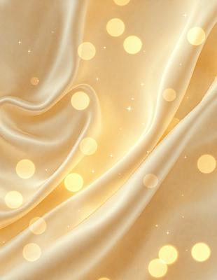 The primary subject of the image is a white cloth with yellow stars on it. The setting is a white background, and the visual style appears to be a combination of a photo and digital art. The dominant colors are white and yellow, creating a warm and inviting atmosphere.