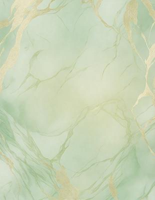 The primary subject of the image is a green and gold mosaic pattern. The setting is a wall with a green background, and the visual style is a combination of digital art and illustration. The dominant colors are green and gold, creating a warm and inviting atmosphere.