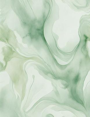The primary subject of the image is a large, swirling, and flowing green pattern. The setting is a white background, which contrasts with the vibrant green color of the pattern. The visual style appears to be a combination of digital art and illustration, creating a dynamic and captivating scene. The colors and mood of the image are predominantly green, giving it a fresh and lively atmosphere.