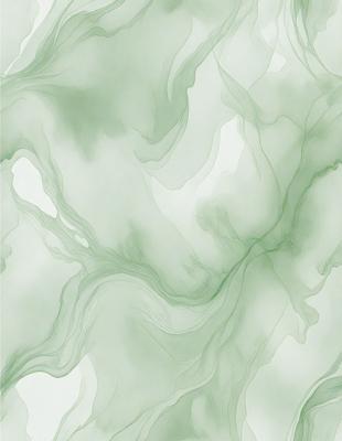 The primary subject of the image is a close-up of a green, swirling, and flowing pattern. The setting is a white background, which contrasts with the green pattern. The visual style appears to be a digital art or illustration, as the green swirls are intricately detailed. The colors and mood of the image are predominantly green, creating a sense of calmness and tranquility.
