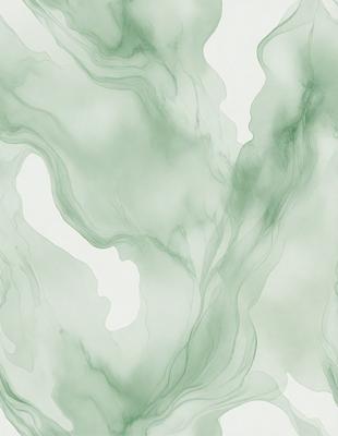 The primary subject of the image is a green, swirling, and flowing pattern. The setting is a white background, which contrasts with the green pattern. The visual style is a combination of digital art and illustration, creating a unique and artistic representation. The colors and mood are predominantly green, giving the image a calming and serene atmosphere.