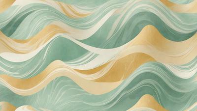 The primary subject of the image is a blue and white wave pattern. The setting is a blue and white ocean, with the waves creating a dynamic and visually appealing scene. The visual style is a combination of digital art and illustration, giving the image a modern and artistic appearance. The dominant colors are blue and white, creating a calming and serene atmosphere.