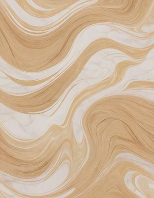 The primary subject of the image is a marble wall with a patterned design. The setting is a room with a marble floor, and the visual style is a combination of a photo and digital art. The colors and mood of the image are warm and inviting, with the marble wall and floor creating a luxurious and elegant atmosphere.